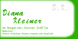 diana kleiner business card